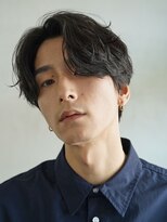 センターパートカルマヘアニュアンスパーマ韓国シャドウパーマ
