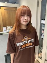 テトラ バイ ネオリーブ 横浜西口店(tetra by neolive)&nbsp;オレンジベージュ　レイヤーカット