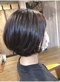 切りっぱなしボブ/縮毛矯正/髪質改善/レイヤーショートボブ