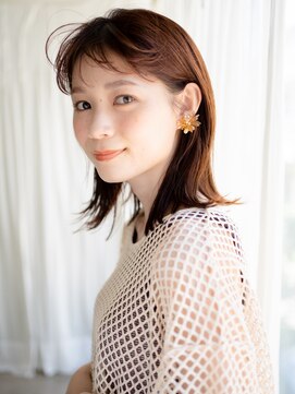 マグノリア オモテサンドウ(MAGNOLiA Omotesando) 前髪パーマでもっと可愛く!シンプル外ハネミディ・・・HINATA