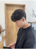 センターパート×ナチュラルストレート