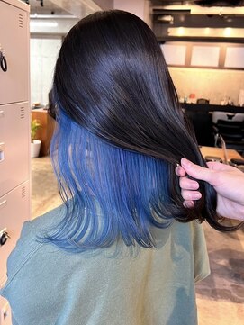 エインアンリー 明治神宮前(AIN.ANLY.) ◯アクセントカラーインナーカラーブルーアンブレカラー大人女子