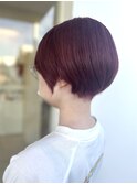 ブリーチありのピンクショート
