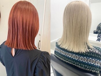 エミュー 大船店(emue)の写真/《ブリーチなしで可能◎》自然で艶やかなベージュカラーが年代問わず人気＊[ダブルカラー/ハイライト/50代]