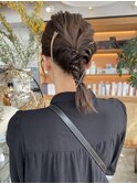 編みおろし×ヘアアレンジ