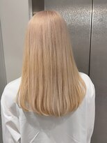 ベレーザ 渋谷(BELEZA)&nbsp;12937艶髪ホワイトブロンド髪質改善ミルクティーベージュロング