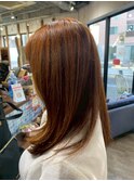 透明感×色気纏う◎艶めくオレンジブラウン/髪質改善/ＴＲ