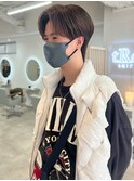 スパイキーショート ブルーカラー 刈り上げショート 韓国風