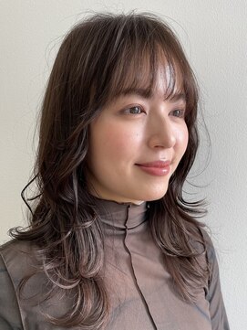 インセプション 銀座(INCEPTION) ミディアムレイヤー/丸顔/前髪なし/絶壁解消/20代/30代/長め