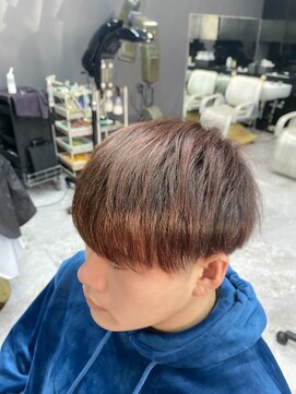 アローズ 久留米店(arose) メンズカット+ワンカラー レッドブラウン