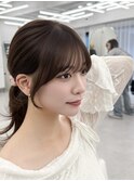 韓国ヘア 透明感カラー 2wayバング レイヤーカット 顔周り