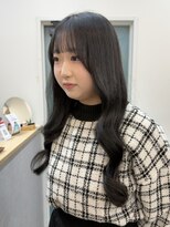 ヒョンミョン ライズバイレボ 柏西口店(hyon myon/RISEbyREVO)&nbsp;顔周りカット/透け感ブラック