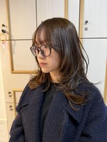 ネオリーブ チロル 横浜西口店(Neolive CiroL.)&nbsp;ミディアムレイヤー　顔まわりカット　ハッシュカット