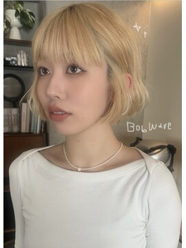 ナループロア ルームー(Nalu pu loa ROOMOO) 韓国ボブのウェーブアレンジでこなれ感♪/韓国ボブk