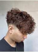 熊本メンズカット MEN'S HAIR スペインカール テーパーフェード