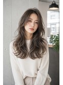 くびれレイヤー韓国風レイヤーグレージュロング
