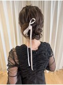 ルーズカチモリシニヨン/名古屋ヘアセット