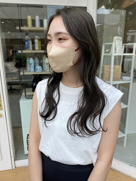 シュプール(SPUR) Olive greige / アッシュオリーブベージュ×ウェーブロング