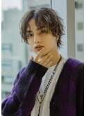 緩め波巻き センターパート  ツーブロック