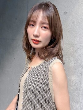 オーブ ヘアー ビーヴ 調布店(AUBE HAIR beve) 20代・30代_シアーベージュミディ
