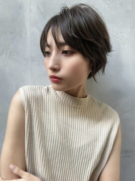 クーエフー(coo et fuu) 大人かわいい　ショート　外ハネ　シースルーバング