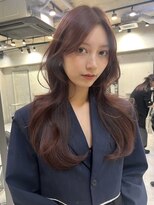 サイン 渋谷(SIGN)&nbsp;韓国ヘアイメチェンハッシュカット似合わせカットレッドブラウン