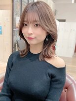 ハピネス 梅田茶屋町店(HAPPINESS) ミディアムレイヤー/韓国ボブ/髪質改善/ブリーチなし/ベージュ