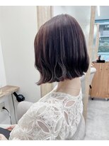 シア 新越谷店(SHEER)&nbsp;シア―ラベンダーグレージュの前下がりボブ