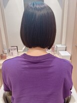 コーエン(cowen) 黒髪ふんわりミニボブ美髪ローライトかきあげカールアラフォー