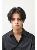 黒髪センターパート