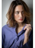 外ハネレイヤーパーマハイライト抜け感ミディアムv越谷20代30代