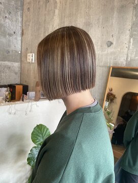 ヘアースイッチ(HAIR SWITCH) 切りっぱなしボブ/ハイライト/ベージュ系カラー