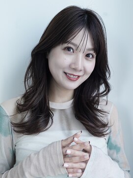 ケーツー エソラ池袋店(K-two) 外はね×くびれ×ミディ*セミロングヘア*白髪染め*30代40代50代