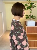 切りっぱなしボブ×ショコラブラウン