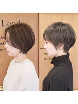 ロンドプロフィール 浦和(Lond profil) 大人可愛い20代30代40代黒髪前下がりショートボブ丸みショート◎