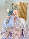 【hinari】浴衣ヘアアレンジ/編みおろし
