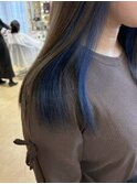 【瀧澤一真】ネイビーブルーインナーカラー