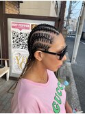 ストレートコーンロウ