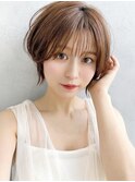 Say.ショートボブ丸みショートくびれショートオリーブグレー青山