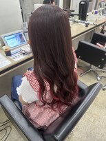 アジールヘア 赤羽駅南口店(agir hair)&nbsp;インナーカラーブリーチカラーチェリーレッド(赤羽/赤羽南口)