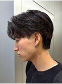 毛流れセンターパートニュアンスパーマカルマヘアメンズパーマ