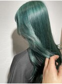 ターコイズグリーン/レイヤーカット【府中】