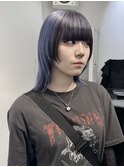 ＊ハッシュカットグレージュデザインカラーツートンカラー