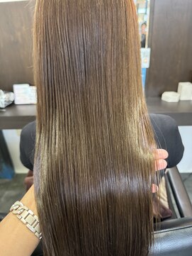 黒髪/クラゲヘアー/オリーブグレー/小顔/ココアベージュ/茨木 