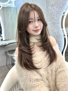 グロー オオミヤ アネックス 大宮(GLROW OMIYA ANNEX) ★レイヤーカット ブリーチなしダブルカラー ベージュ