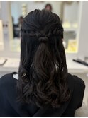 大人かわいいハーフアップ