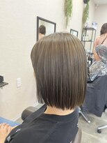 バセット バイ アルター 鎌取店(basset by aL-ter)&nbsp;ミルクティーブロンド/ダークブルー/デジタルパーマ/鎌取