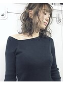 アッシュベージュ×ゆるウェーブ