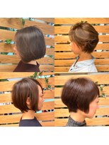 ピッカヘアーデザイン(PICKA hair-design)&nbsp;半年間の前下がりショートスタイル☆です