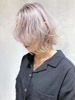 アルバム 新宿(ALBUM SHINJUKU)&nbsp;ホワイトブロンドボブ_フォギーベージュ耳かけ_ba295681